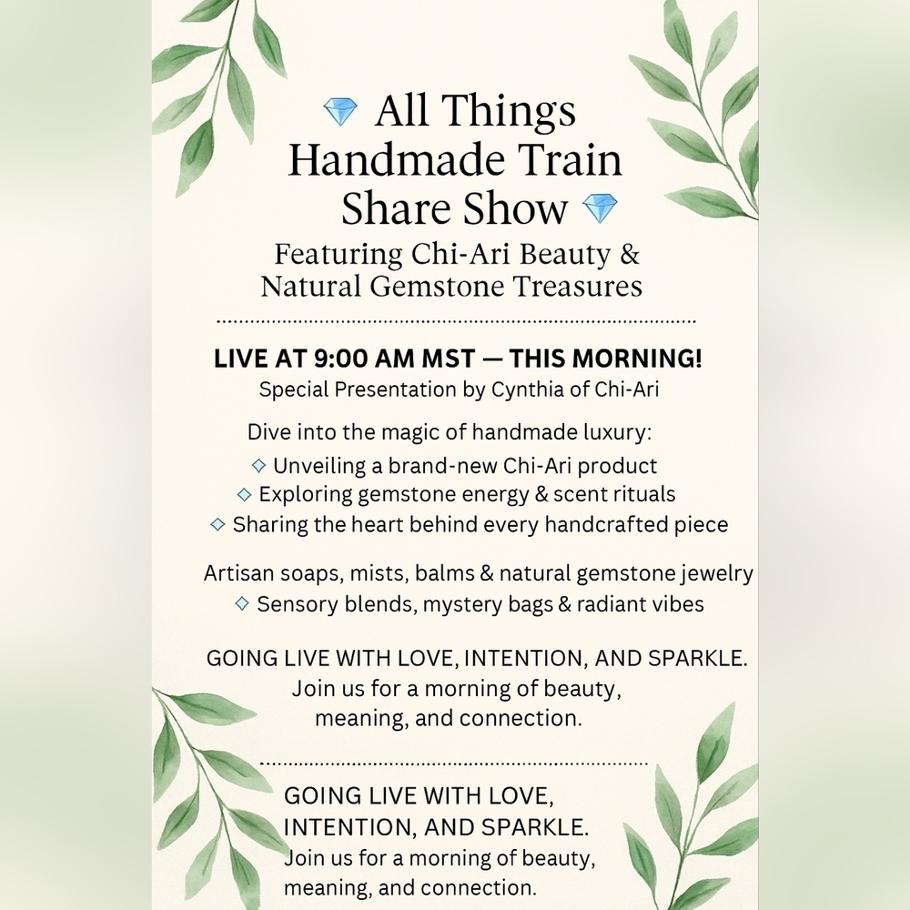 Chi-Ari Beauty Gemstone Treasures EVERYTHING HANDMADE VANTAGE AND MORE 6-8am